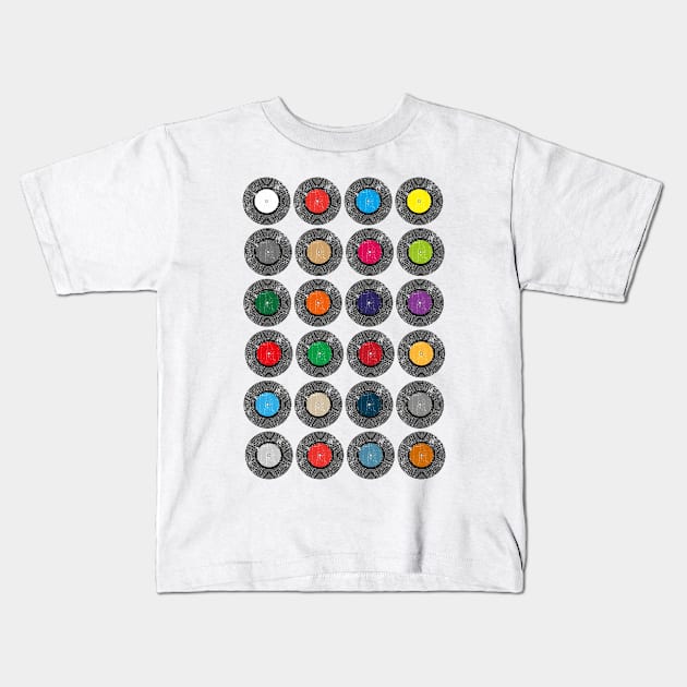 Vintage Vinyl Kids T-Shirt by modernistdesign